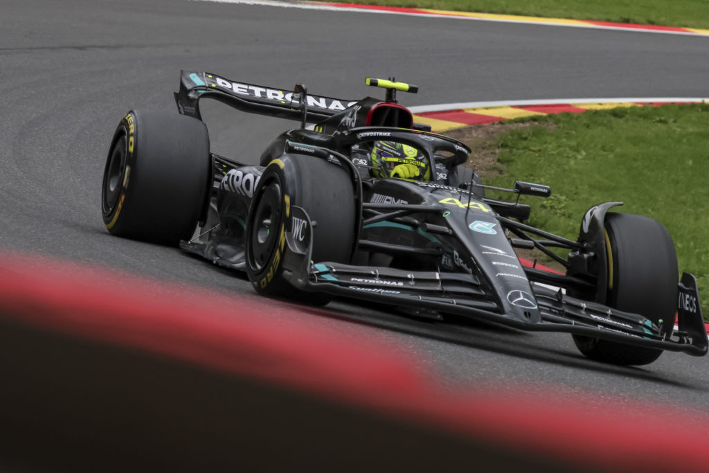 Lewis Hamilton at the Belgian Grand Prix as Mercedes contract talks continue