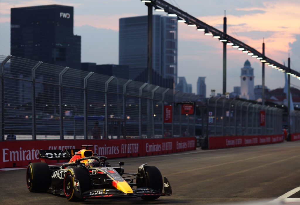 Red Bull's Max Verstappen on track at 2022 Singapore GP before 2023 layout changes