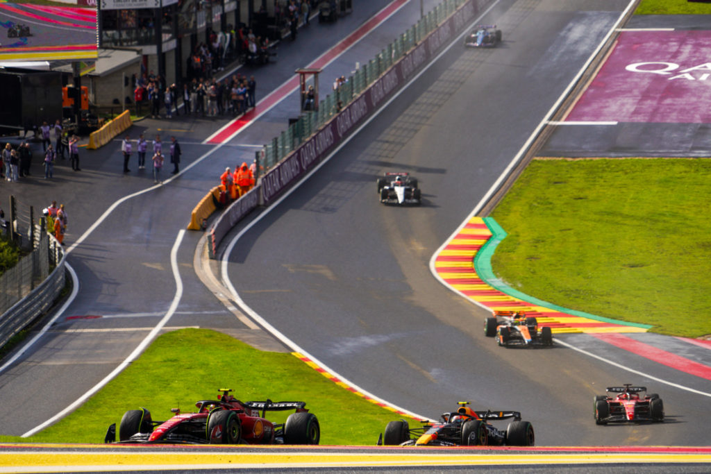 Ferrari's Carlos Sainz during Sprint race at Belgian GP