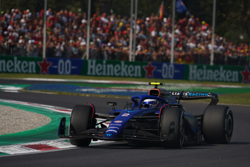 Williams driver Logan Sargeant during qualifying at F1 Italian Grand Prix