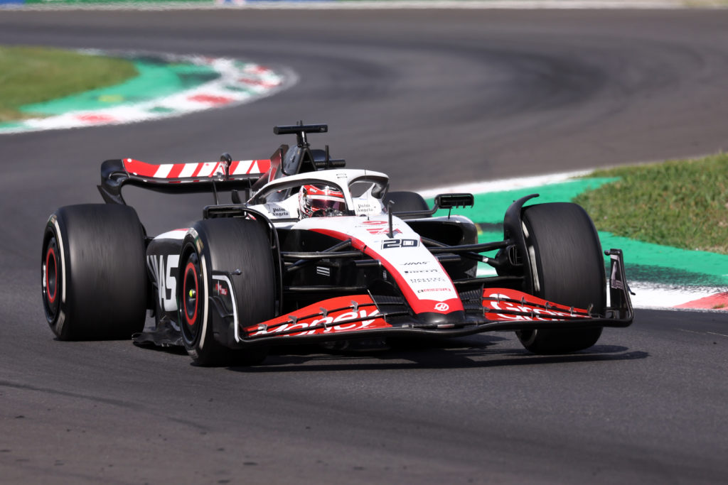 Kevin Magnussen of Haas F1 Team on track during F1 Italian GP