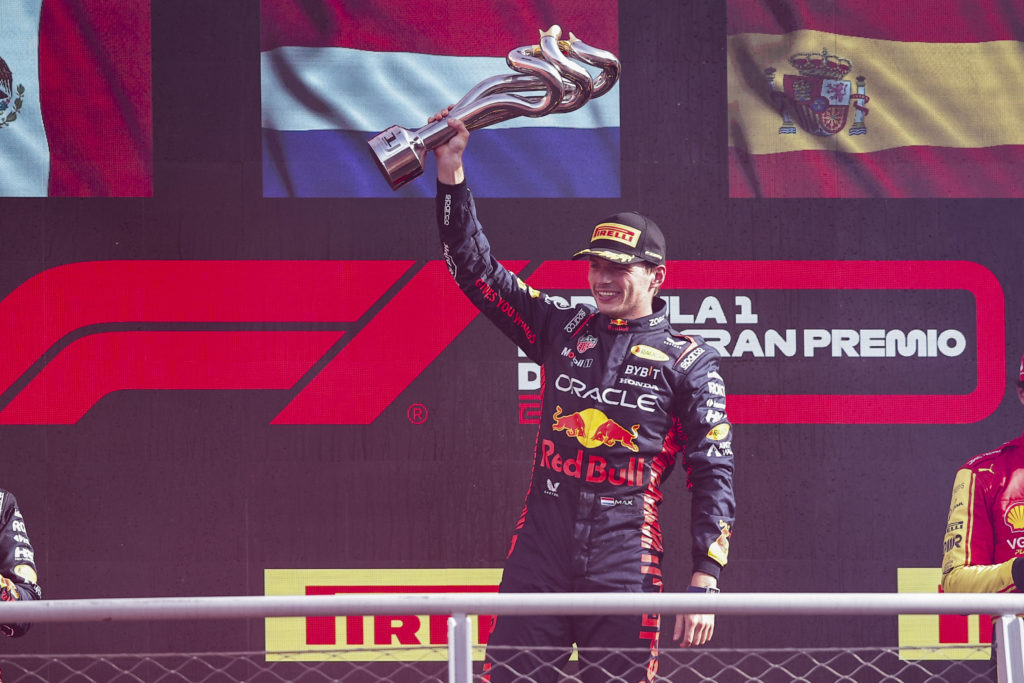 Red Bull driver Max Verstappen celebrates record 10th straight F1 win at Italian GP