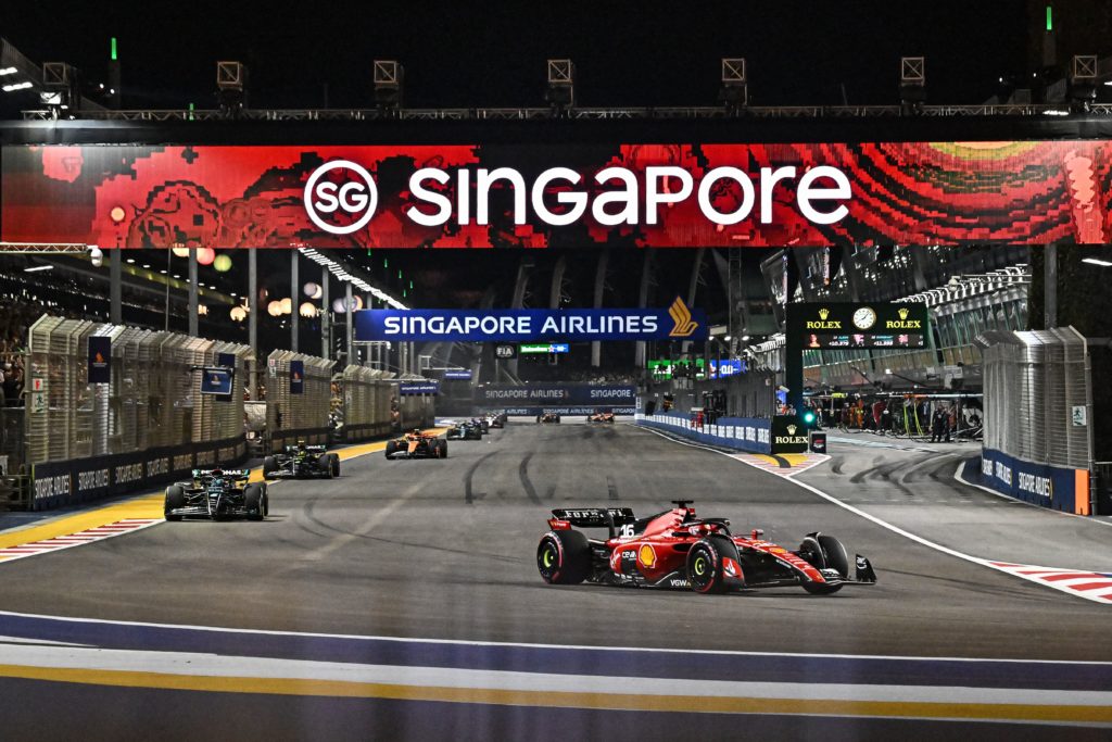 Ferrari driver Charles Leclerc during F1 Singapore GP