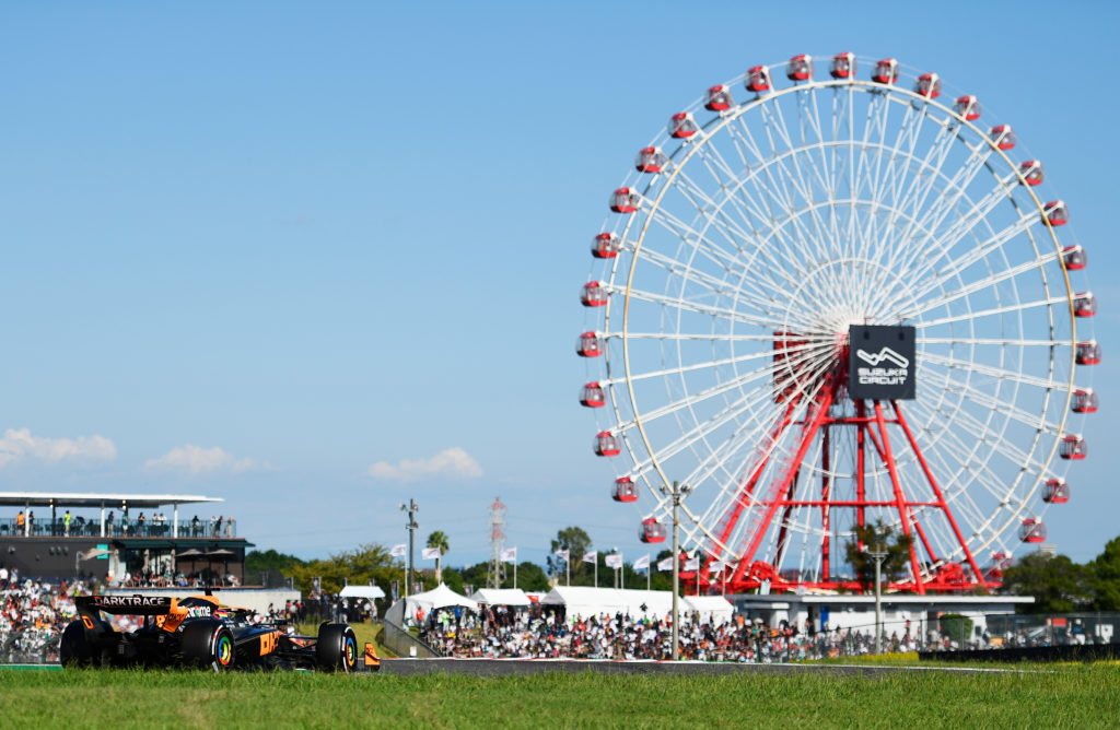 McLaren driver Oscar Piastri en route to first F1 podium at Japanese GP