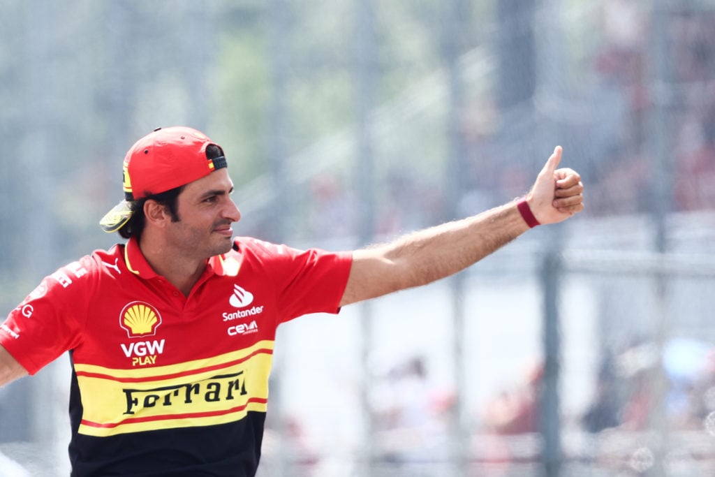 Ferrari driver Carlos Sainz at F1 Italian Grand Prix 2023 amid contract claims