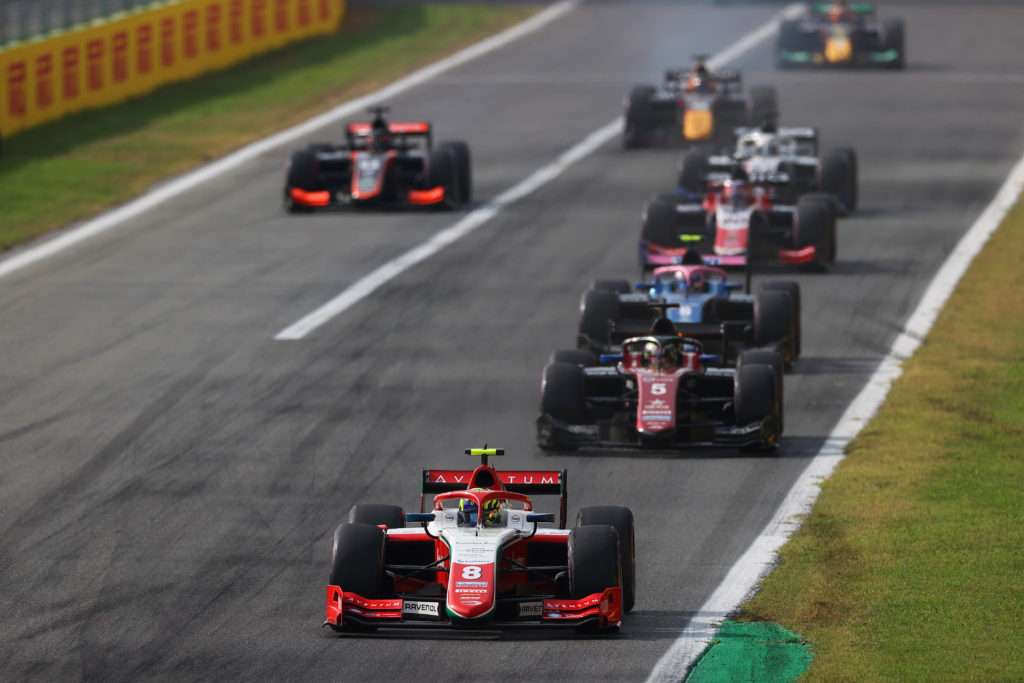 Ferrari Academy driver Oliver Bearman in Formula 2 action with Prema at Italian GP ahead of F1 weekend debut for Haas