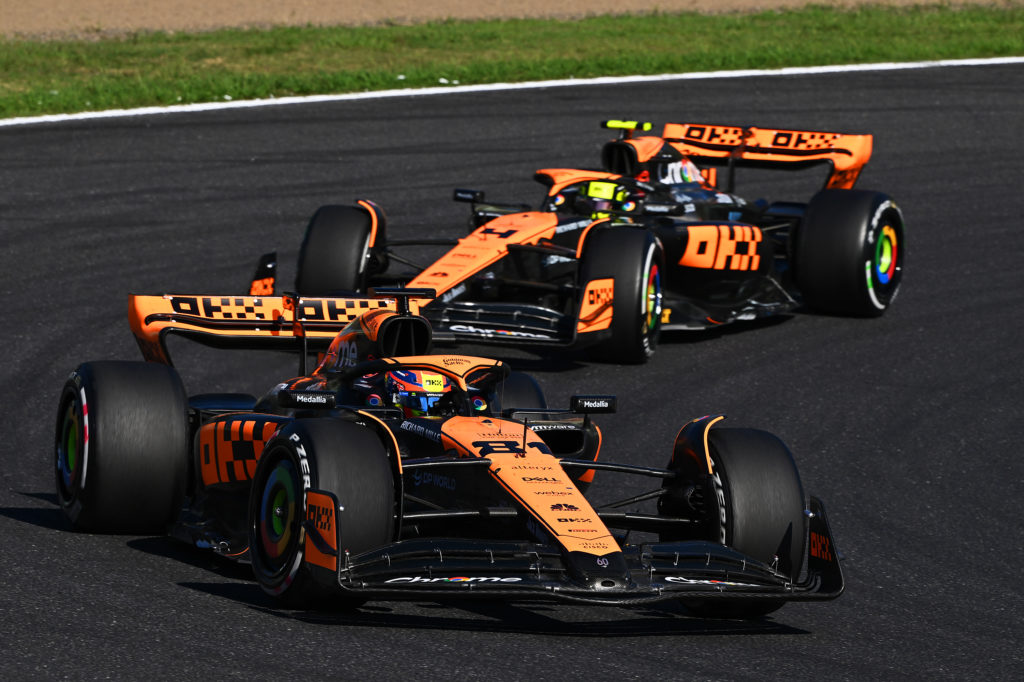 McLaren drivers Oscar Piastri and Lando Norris during F1 Japanese GP