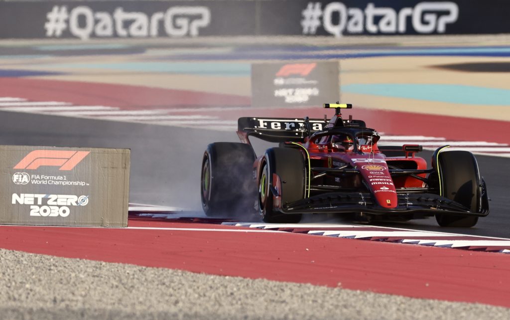 Ferrari F1 driver Carlos Sainz in practice before qualifying P12 at the Qatar Grand Prix