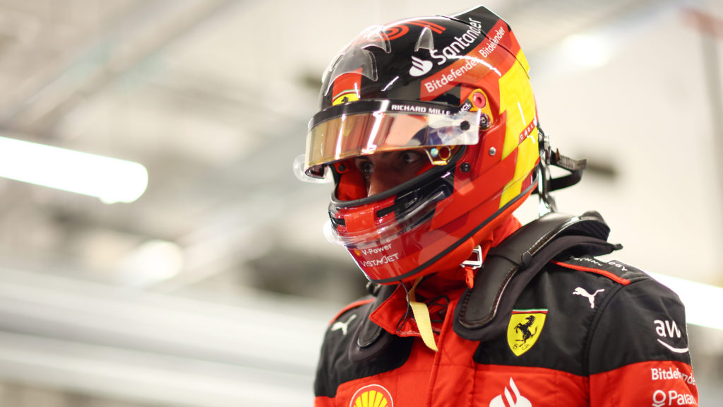 Ferrari F1 driver Carlos Sainz looks dejected after qualifying P12 at the Qatar Grand Prix