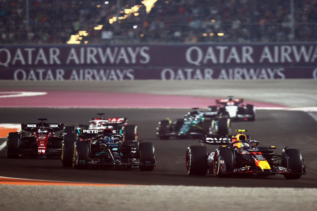 Red Bull F1 driver Sergio Perez during Qatar Grand Prix amid Mark Webber verdict