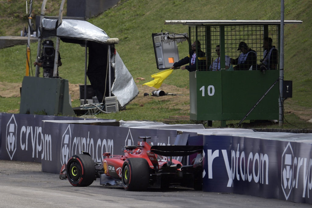 Ferrari driver Charles Leclerc crashes before Sao Paulo GP in Brazil as Las Vegas GP chances addressed