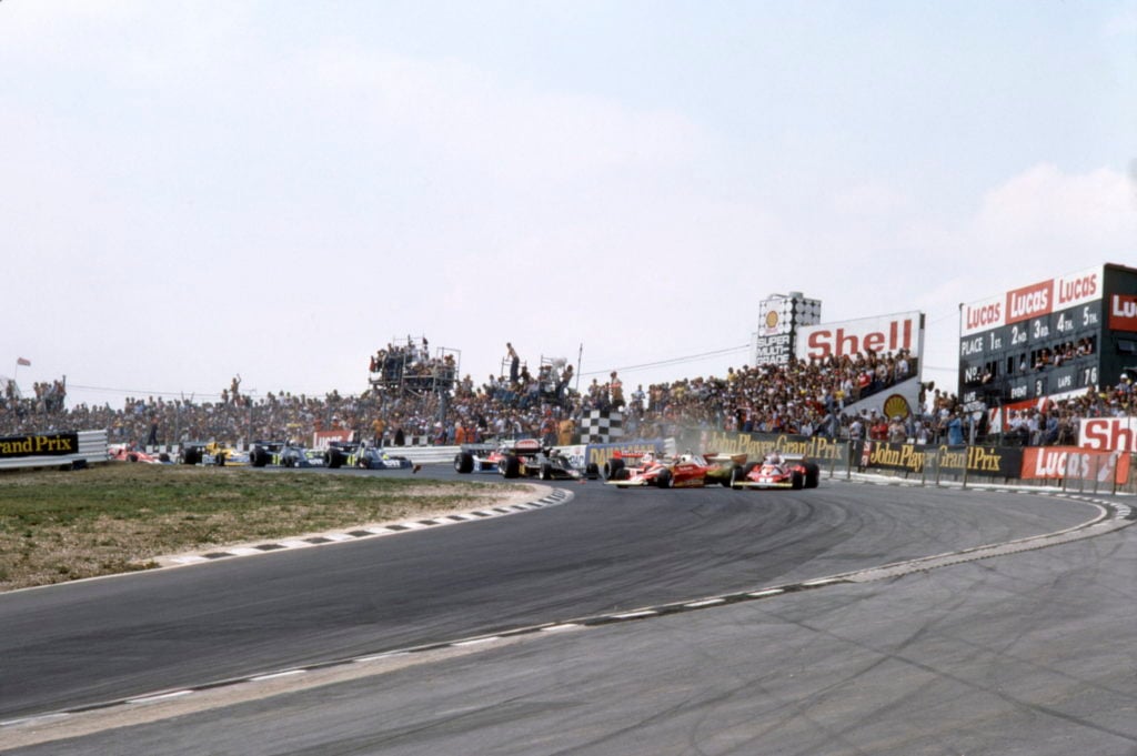 James Hunt crashing in a McLaren.