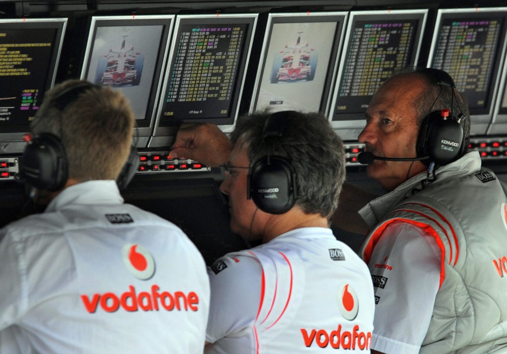 Team principal Ron Dennis (R) of McLaren