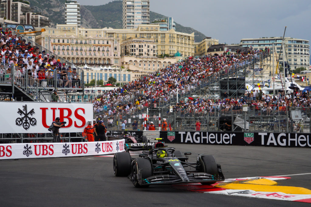 Mercedes driver Lewis Hamilton at 2023 F1 Monaco GP