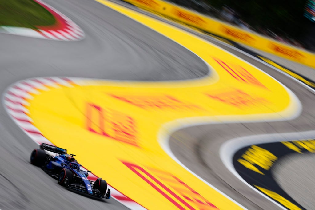 Williams driver Alex Albon in qualifying at the 2023 F1 Spanish GP
