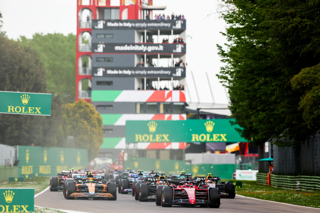 Ferrari's Charles Leclerc leads start of Sprint at 2022 F1 Emilia Romagna GP