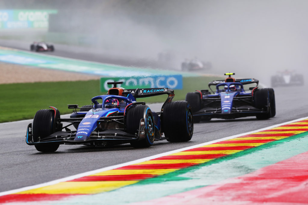Williams drivers Alex Albon and Logan Sargeant at 2023 F1 Belgian GP Sprint