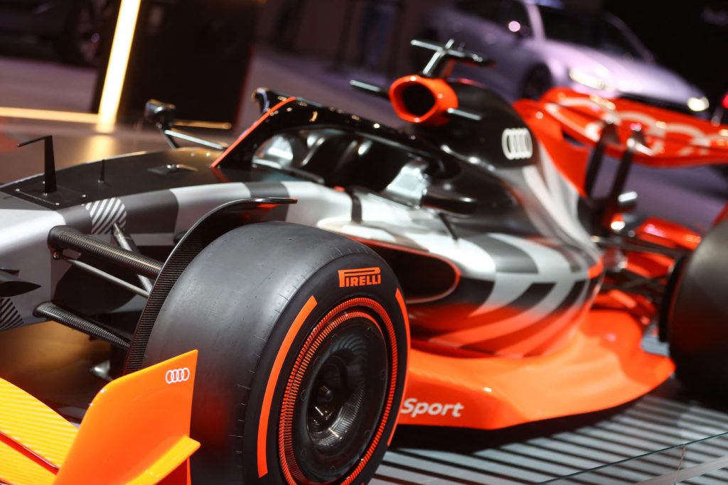 Model of Audi F1 car ahead of Sauber takeover in 2026