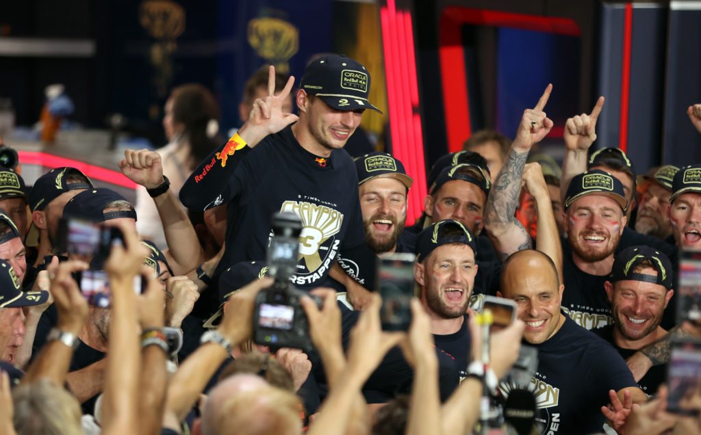 Red Bull driver Max Verstappen celebrates third F1 title at 2023 Qatar GP after Sprint