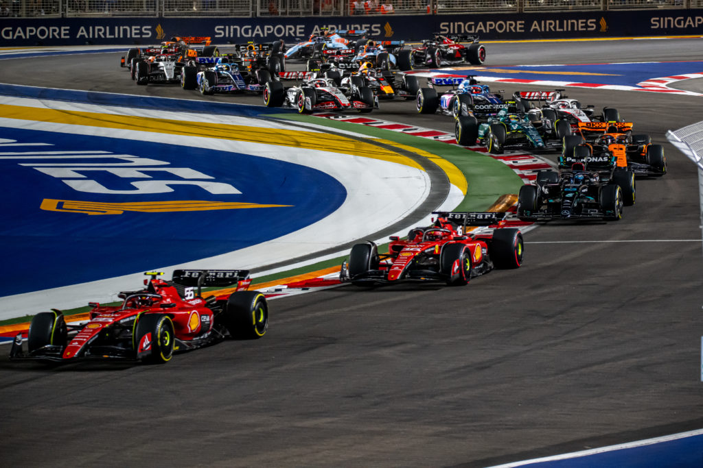 Ferrari driver Carlos Sainz during 2023 F1 Singapore GP