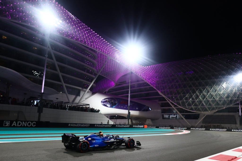 Williams driver Logan Sargeant during qualifying at 2023 F1 Abu Dhabi GP