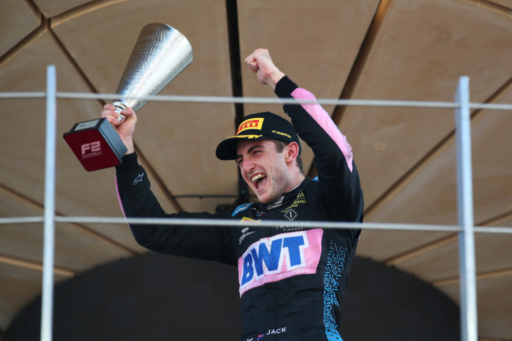 Alpine F1 reserve driver Jack Doohan after 2023 Formula 2 Feature race at Abu Dhabi GP