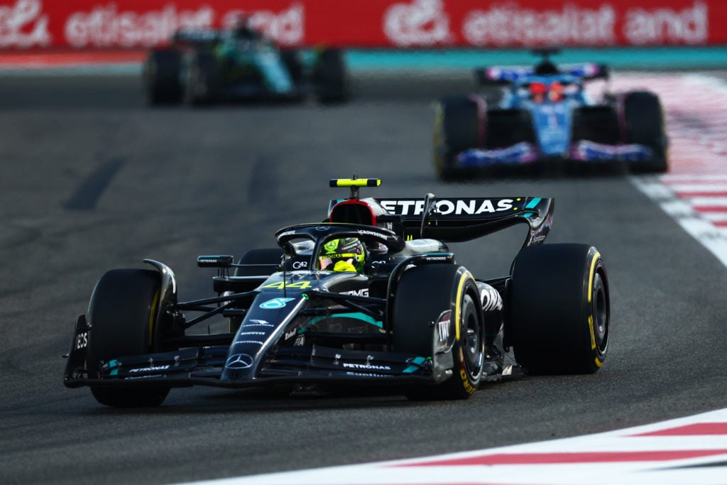 Mercedes driver Lewis Hamilton at 2023 F1 Abu Dhabi GP