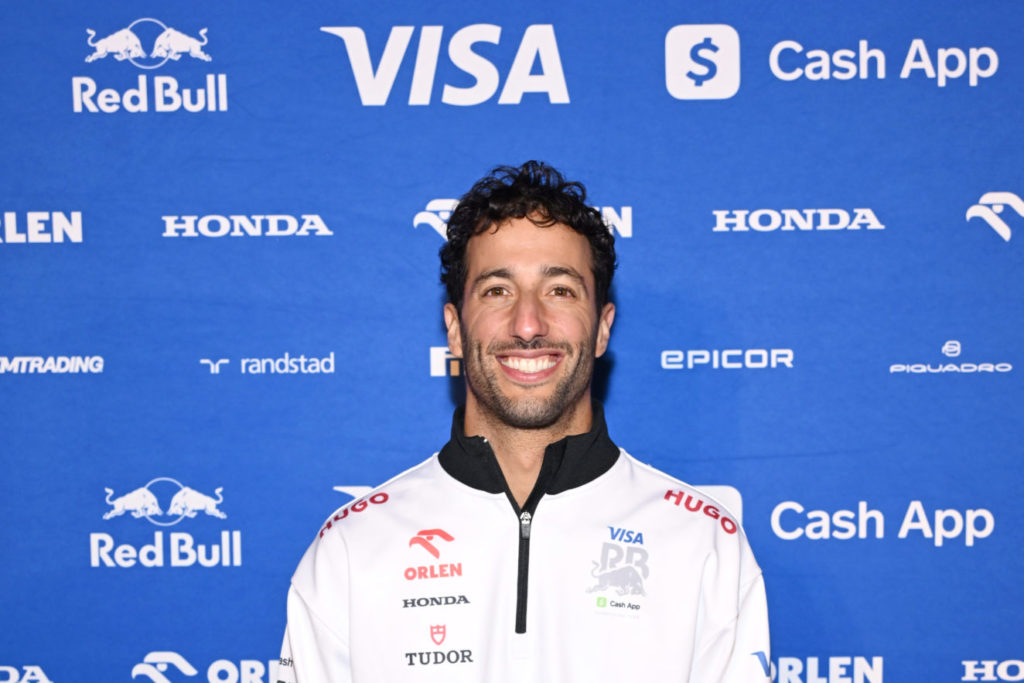 Visa Cash App RB driver Daniel Ricciardo at 2024 F1 car launch