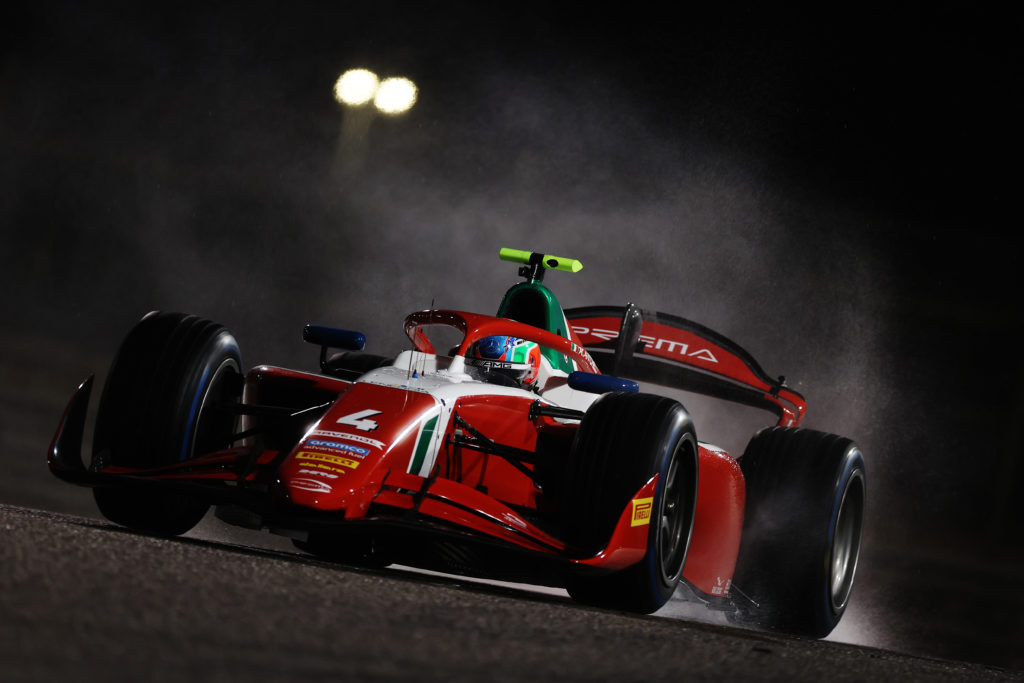 Mercedes junior driver Andrea Kimi Antonelli at 2024 F2 pre-season test in Bahrain