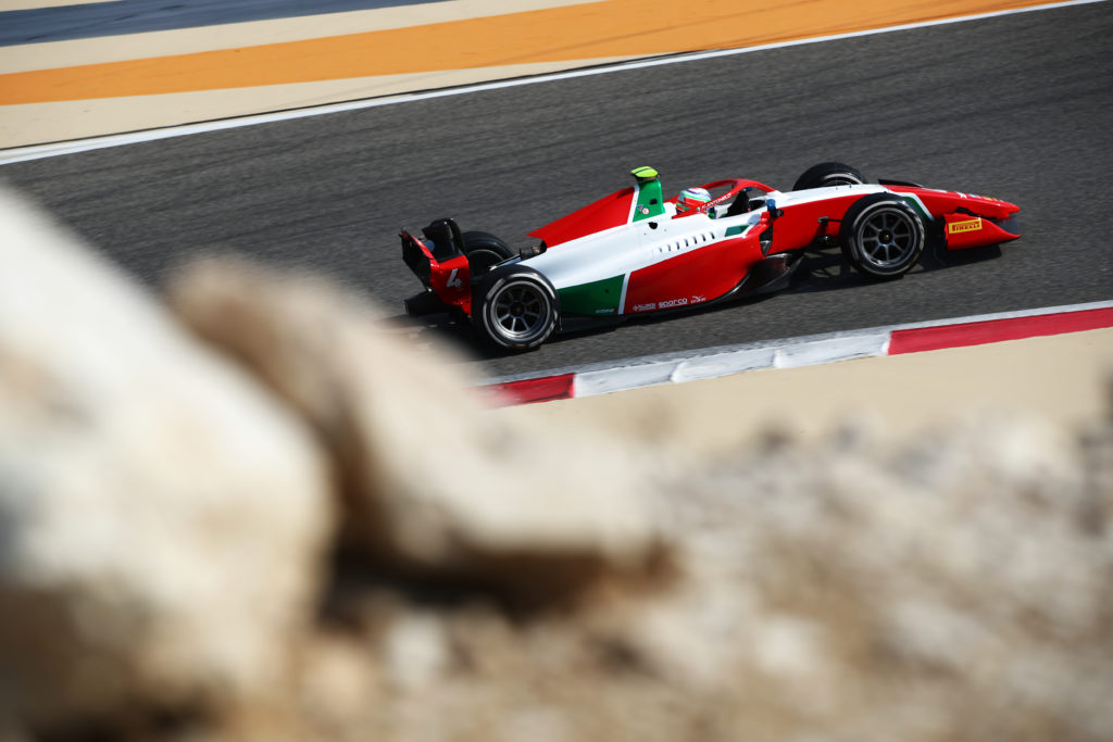 Mercedes junior driver Andrea Kimi Antonelli at 2024 F2 pre-season test in Bahrain