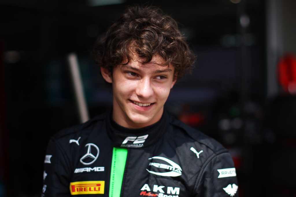 Mercedes junior driver Andrea Kimi Antonelli at 2024 F2 pre-season test in Bahrain