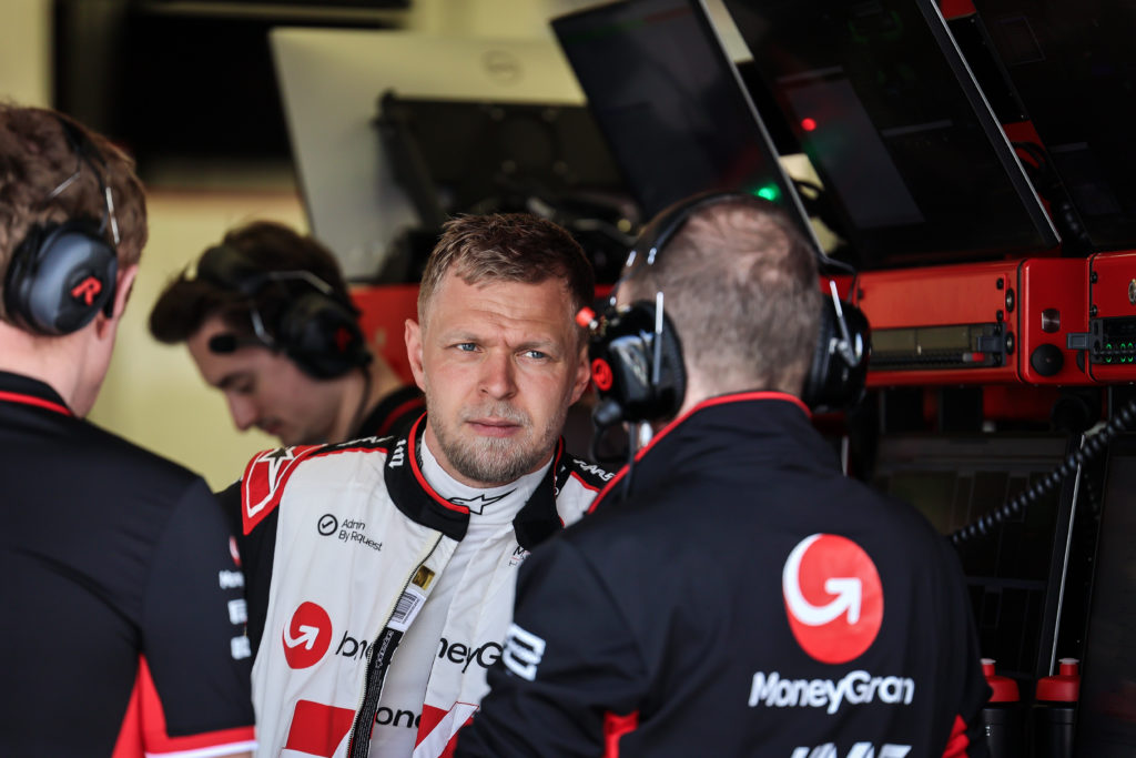 Haas driver Kevin Magnussen at 2024 F1 pre-season test before Bahrain GP