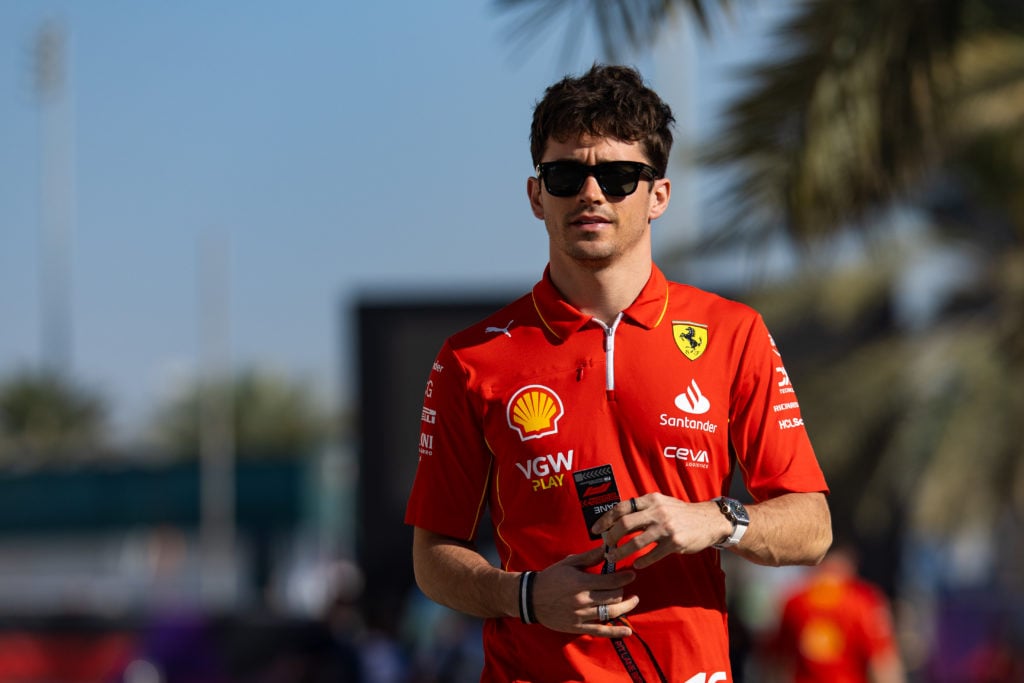 Ferrari driver Charles Leclerc at 2024 F1 pre-season testing in Bahrain