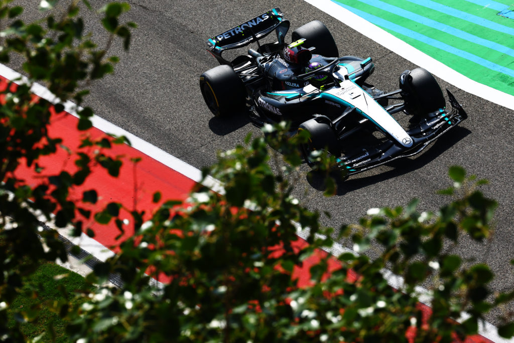 Mercedes driver Lewis Hamilton at 2024 Formula 1 pre-sason testing in Bahrain after sealing Ferrari move for 2025
