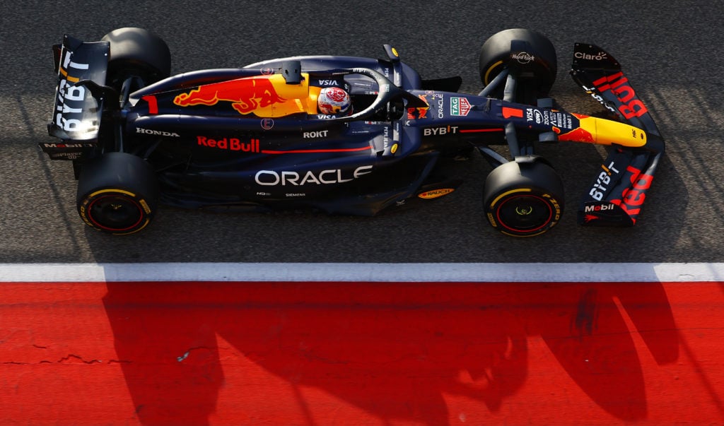 Red Bull F1 driver Max Verstappen at 2024 pre-season test in Bahrain
