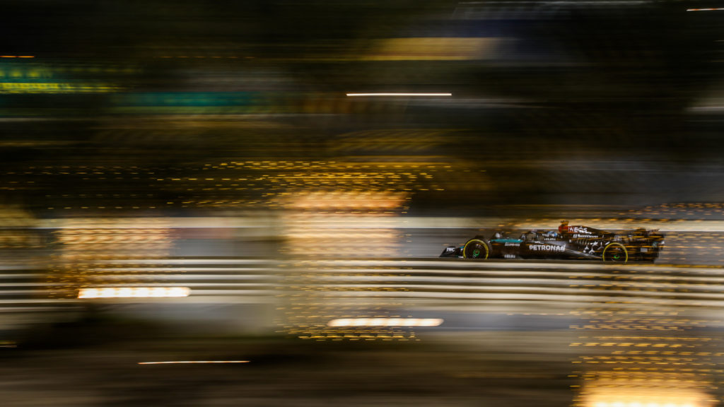 Mercedes driver George Russell during day three of F1 pre-season 2024 test in Bahrain