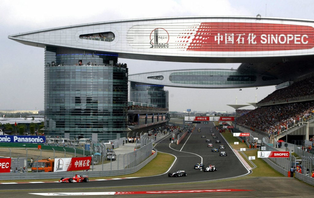 Ferrari's Rubens Barrichello leads first Chinese GP in 2004
