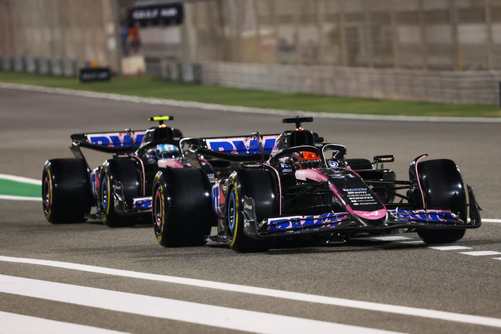 Alpine drivers Esteban Ocon and Pierre Gasly during 2024 F1 Bahrain GP qualifying
