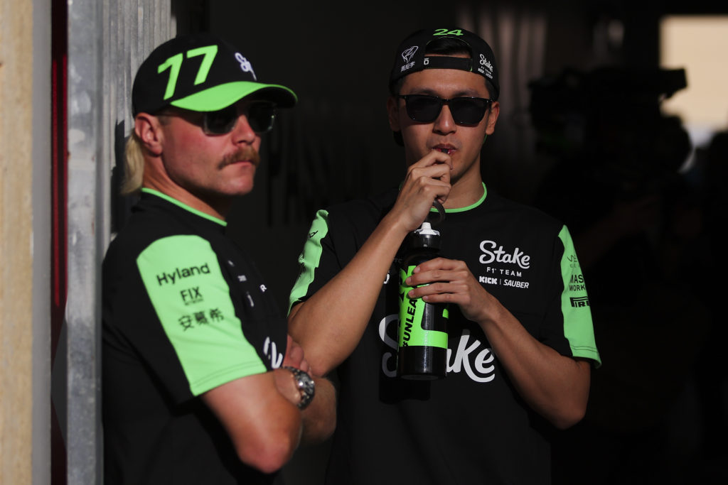 Stake F1 Team Sauber drivers Valtteri Bottas and Zhou Guanyu at 2024 Bahrain GP amid Audi takeover