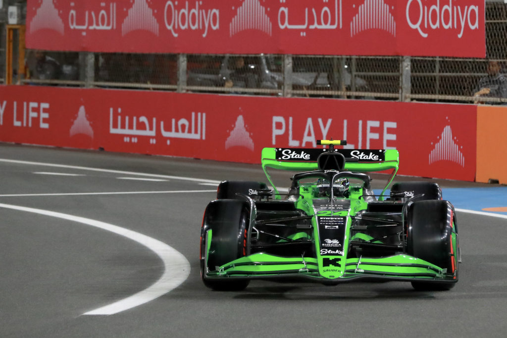 Stake F1 Team Sauber driver Zhou Guanyu in 2024 Saudi Arabian GP qualifying