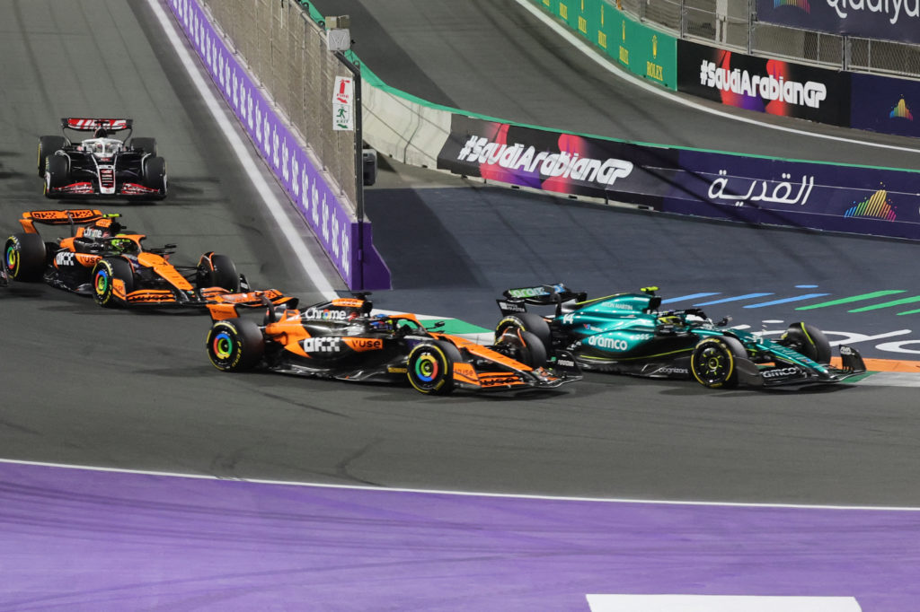 McLaren drivers Oscar Piastri and Lando Norris in 2024 F1 Saudi Arabian GP