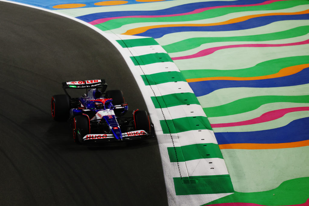 Visa cash App RB driver Daniel Ricciardo in practice at 2024 F1 Saudi Arabian GP