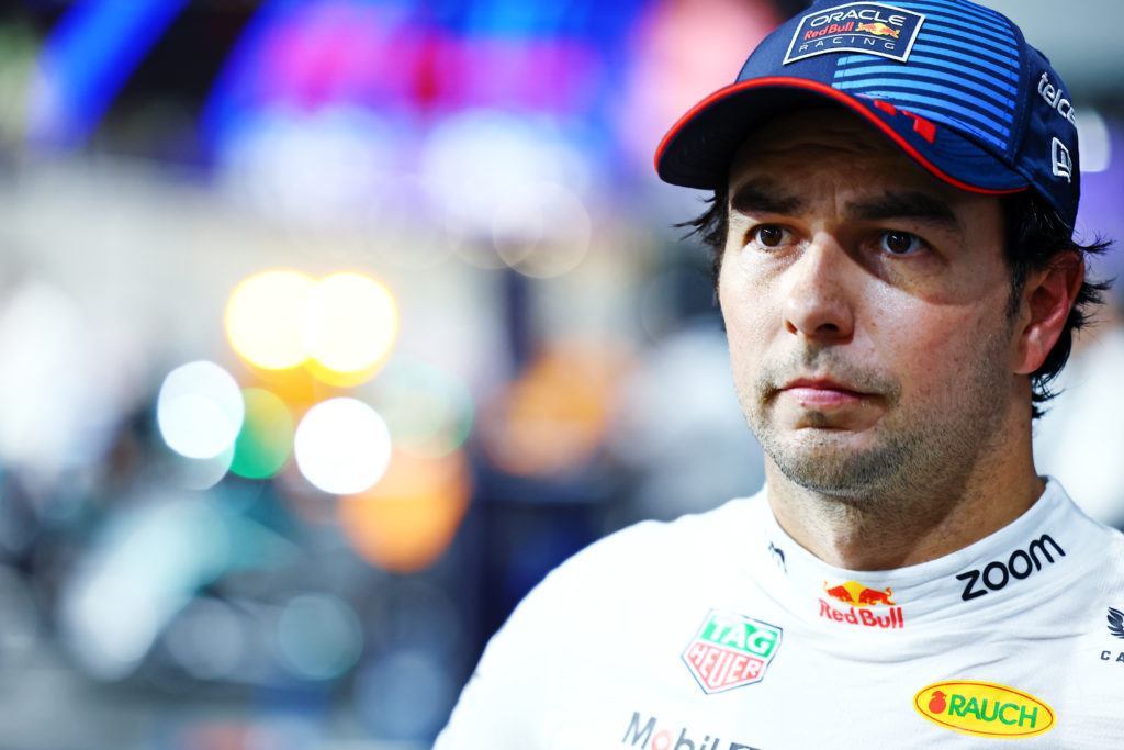 Red Bull driver Sergio Perez in qualifying for 2024 F1 Saudi Arabian GP