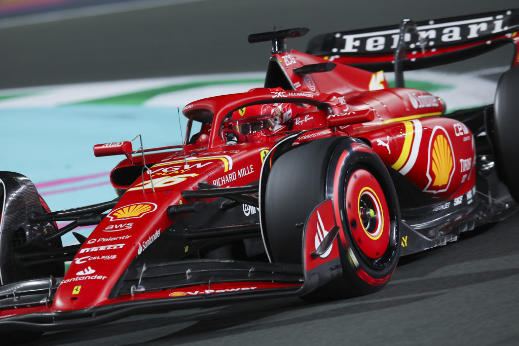 Charles Leclerc of Ferrari in 2024 F1 Saudi Arabian GP qualifying