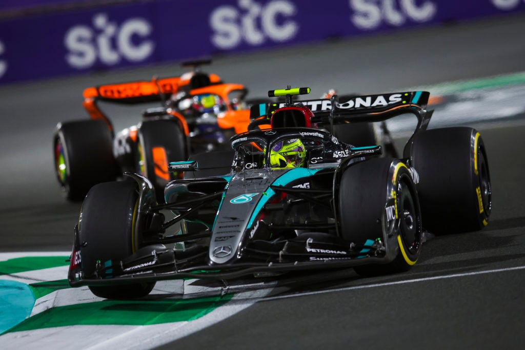 Mercedes driver Lewis Hamilton at 2024 F1 Saudi Arabian GP