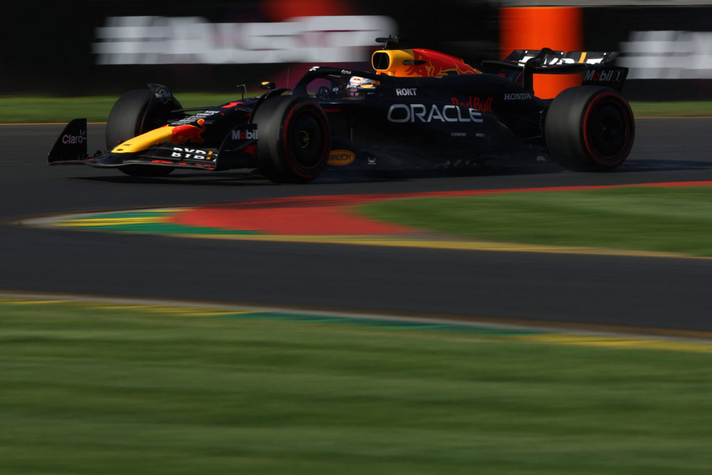 Red Bull driver Max Verstappen in qualifying for 2024 F1 Australian GP