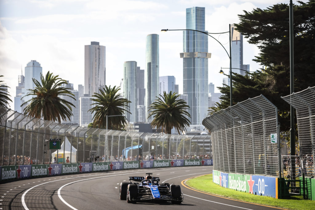 Williams driver Alex Albon in qualifying for 2024 F1 Australian GP