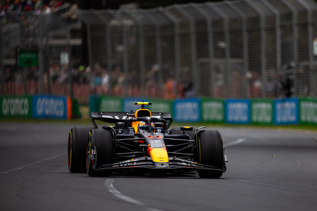 Red Bull driver Sergio Perez in qualifying for 2024 F1 Australian GP