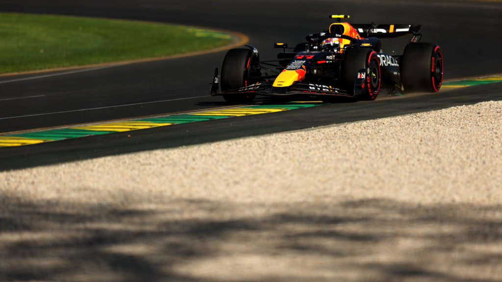 Red Bull driver Sergio Perez in qualifying for 2024 F1 Australian GP