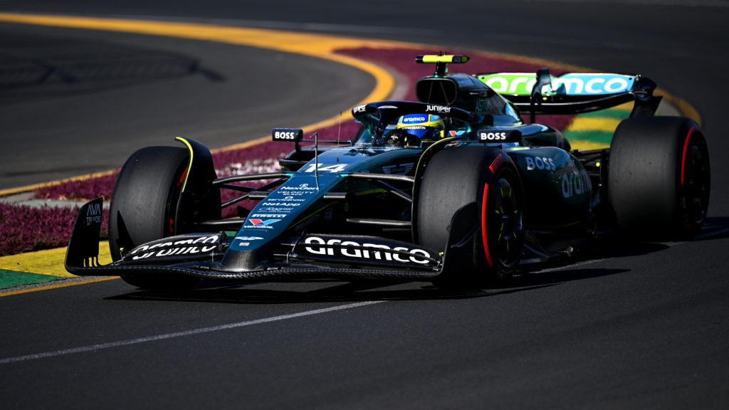Aston Martin driver Fernando Alonso in qualifying for 2024 F1 Australian GP